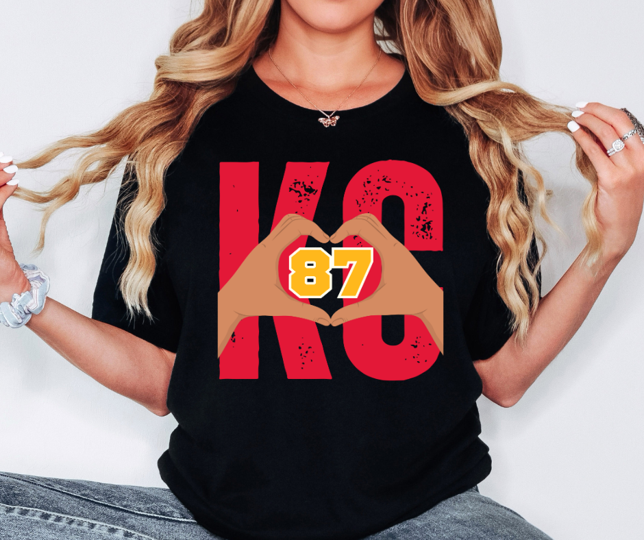 KC 87 Heart Hands Black Tee - The Red Rival