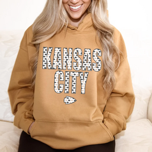 Kansas City Arrowhead Muted Gold Hoodie - The Red Rival