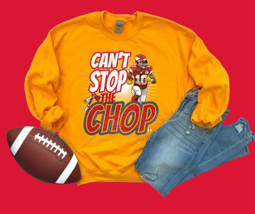 Can't Stop the Chop Pacheco Gold Graphic Sweatshirt - The Red Rival