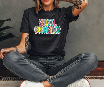 Counselor Dot Black Tee - The Red Rival