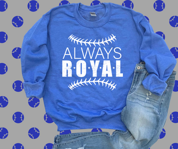 Always Royal Heather Blue Graphic Sweatshirt - The Red Rival