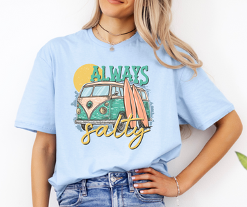 Always Salty Van Light Blue Tee - The Red Rival