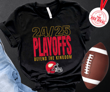 24/25 Playoffs Defend The Kingdom Black Tee or Sweatshirt - Tees - The Red Rival