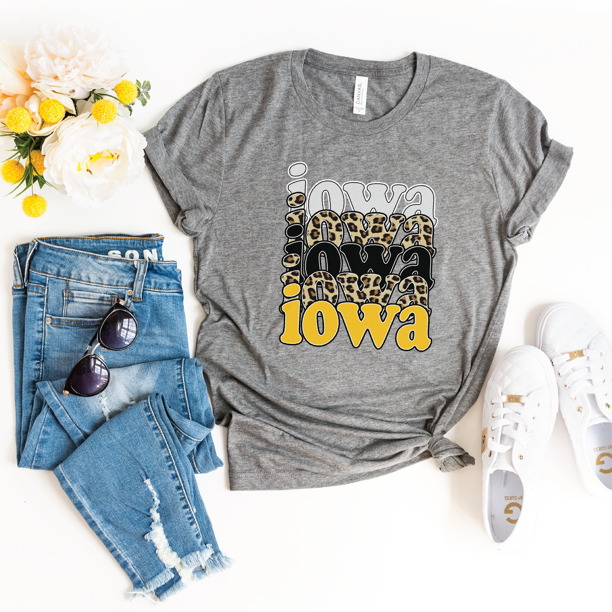 Iowa Repeat Grey Tee - The Red Rival
