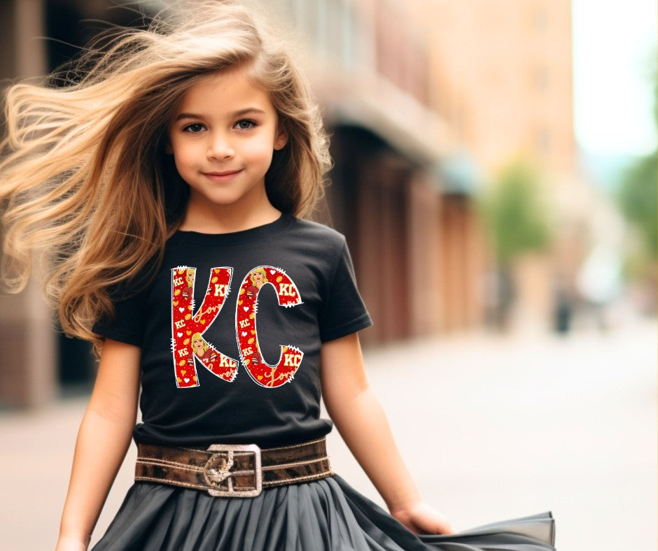 KC Lover Swelce Inspired Black Graphic Tee