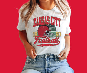 Kansas City Football 1960 Ash Graphic Tshirt - The Red Rival