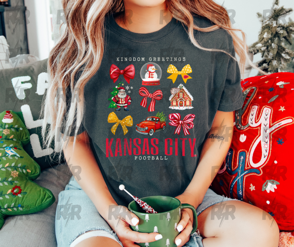 Kingdom Greetings Kansas City Football Grey Tee - The Red Rival