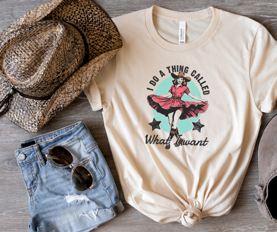 I Do A Thing Called, What I Want Natural Tee - The Red Rival