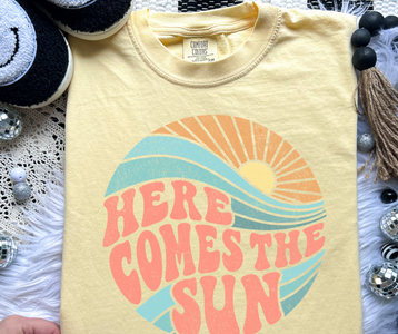 Here Comes The Sun Yellow Tee - The Red Rival