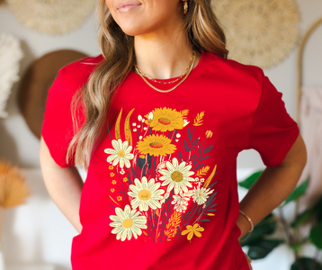 KC Wildflowers Red Tee - The Red Rival