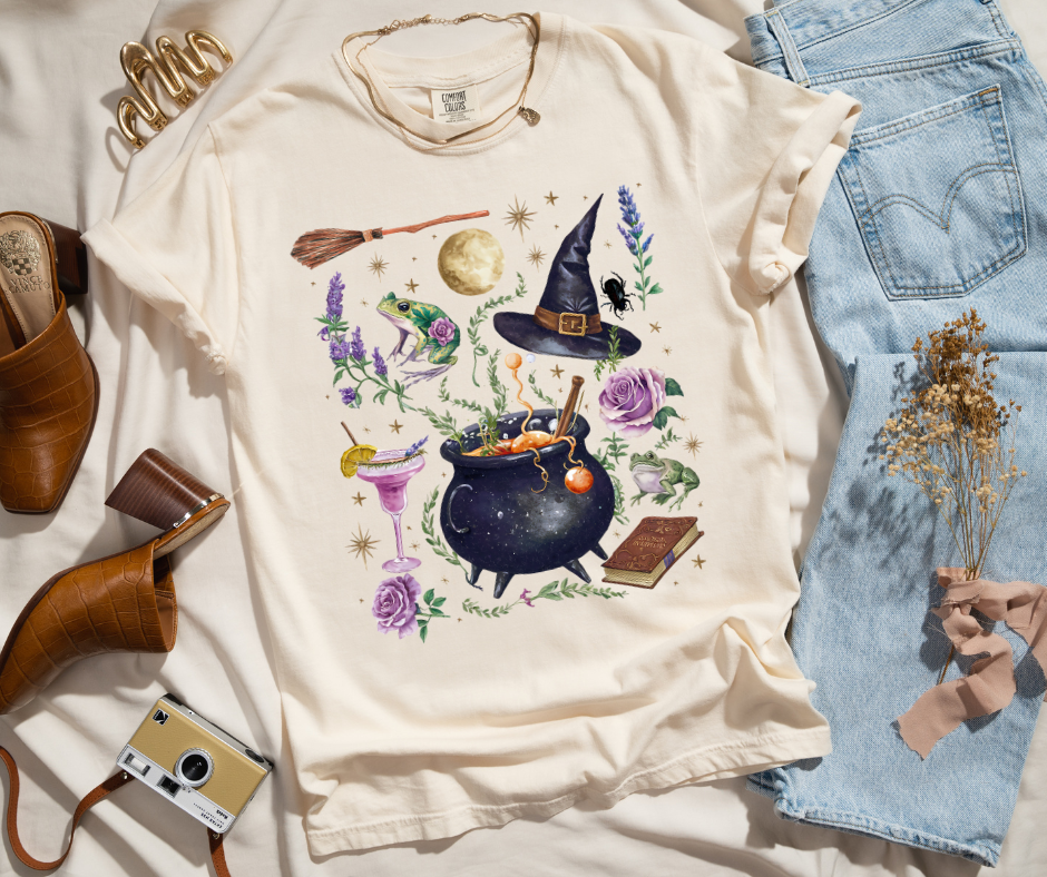 Practical Magic Collage Ivory Tee