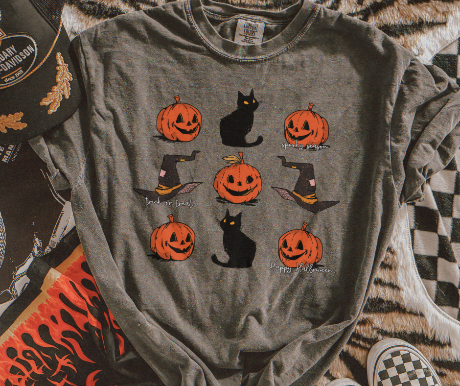 Halloween Icon Collage Pepper Tee