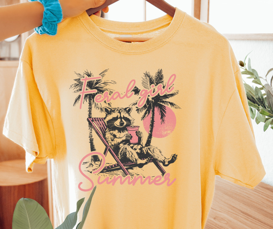 Feral Girl Summer Yellow Tee - The Red Rival