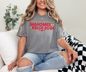 Mahomes Kelce 2024 Grey Tee - The Red Rival