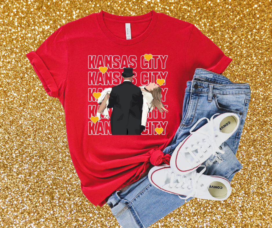 Kansas City Gold Heart Era Red Tee