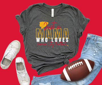 Just a Mama Who Loves Kansas City Football Grey Tee - The Red Rival