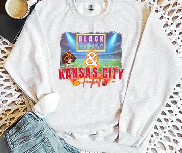 Black Friday & Kansas City Football Field Ash Sweatshirt - The Red Rival