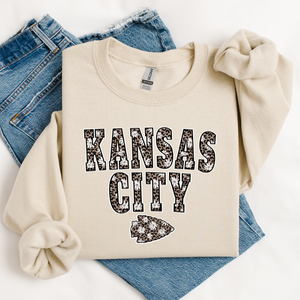 Daisy Leopard Kansas City Arrowhead Sweatshirt (Select Your Color) - The Red Rival