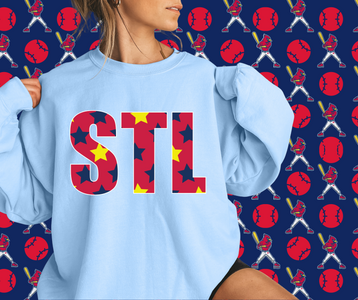 STL Stars Light Blue Graphic Sweatshirt - The Red Rival
