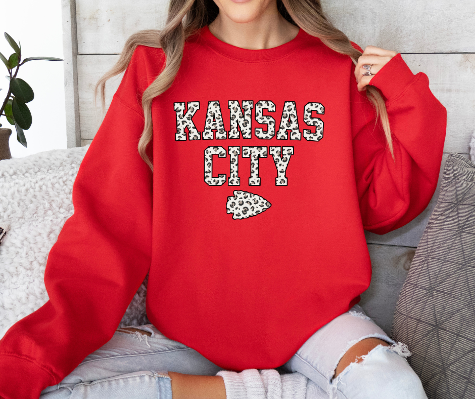 Leopard Kansas City Red Sweatshirt