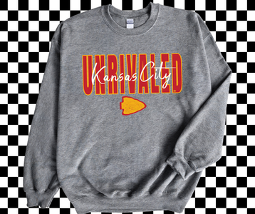 Unrivaled Kansas City Grey Graphic Sweatshirt - The Red Rival