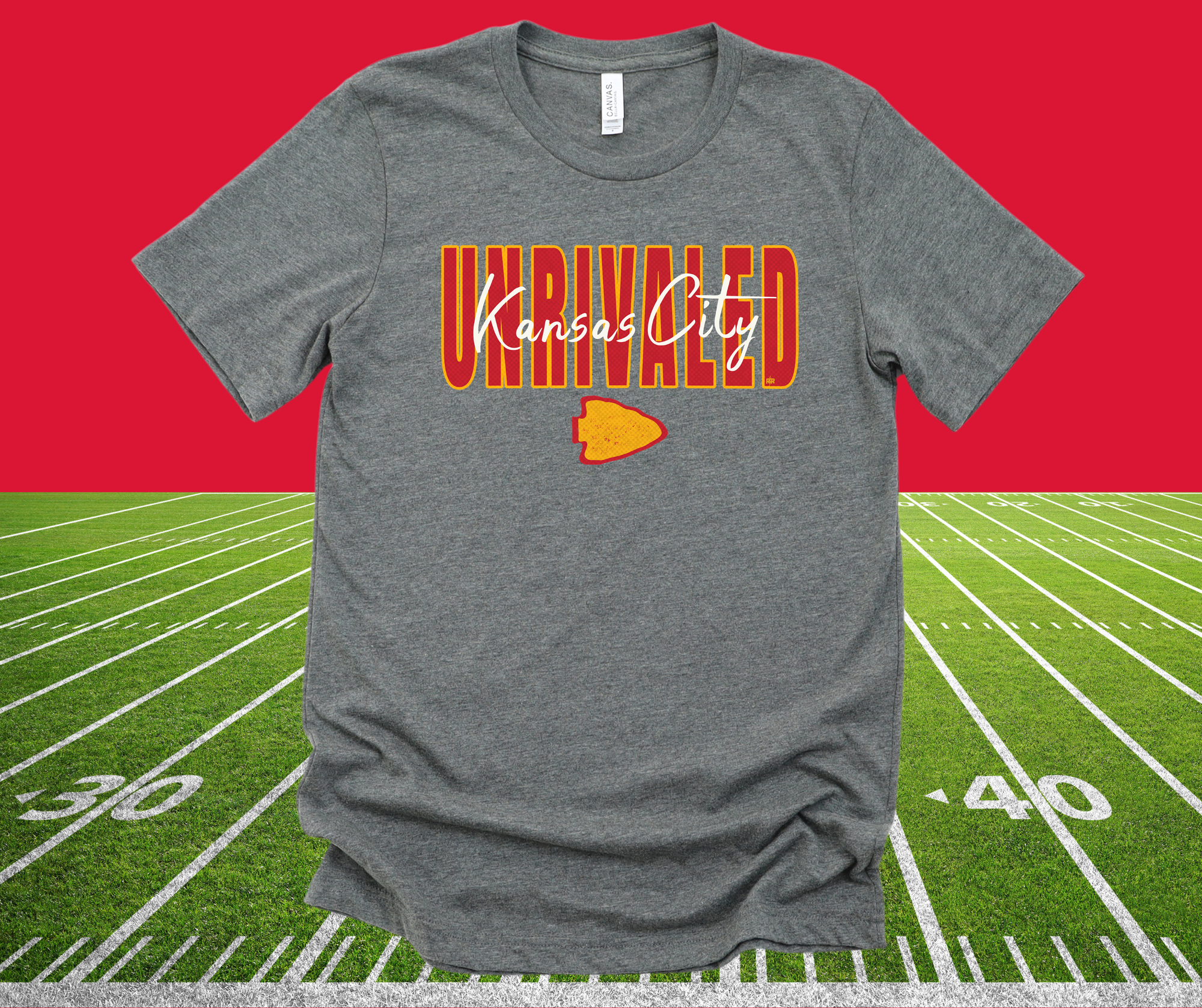 Unrivaled Kansas City Grey Graphic Tshirt - The Red Rival