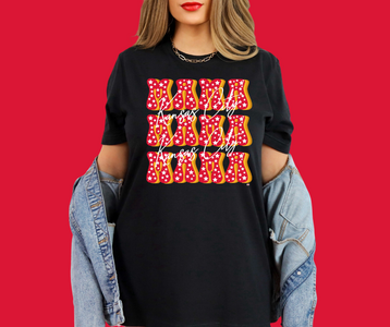 Kansas City Mama Repeat Black Tee - The Red Rival