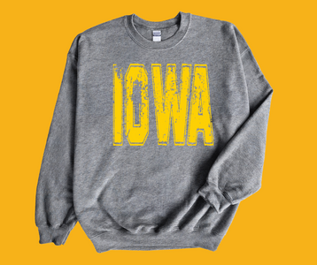 Gold Iowa Grey Sweatshirt - The Red Rival