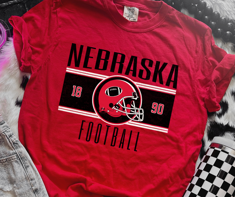 Vintage Red & Black Nebraska Football Red Tee - The Red Rival