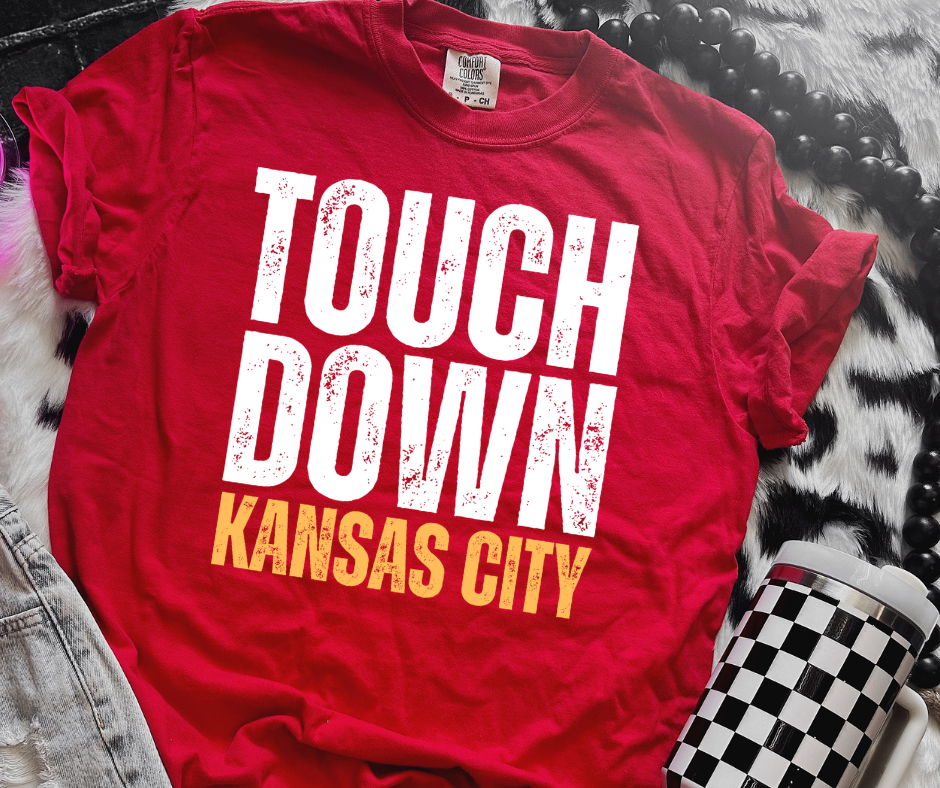 TOUCH DOWN KANSAS CITY RED TEE - The Red Rival