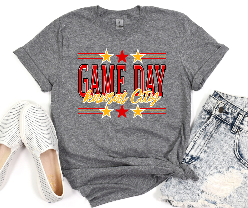 Game Day Kansas City 3 Stars Grey Tee - The Red Rival