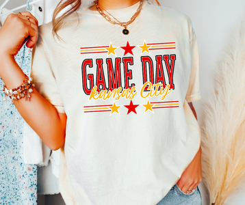 Game Day Kansas City 3 Stars Ivory Tee - The Red Rival