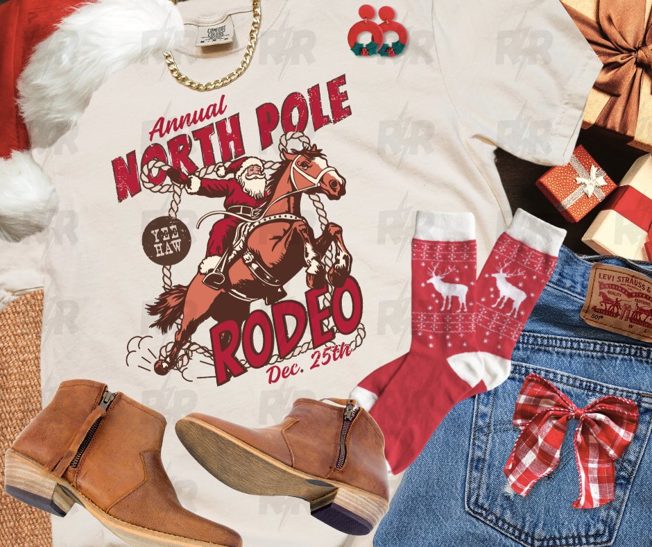 Annual North Pole Rodeo Cream Tee - Tees - The Red Rival