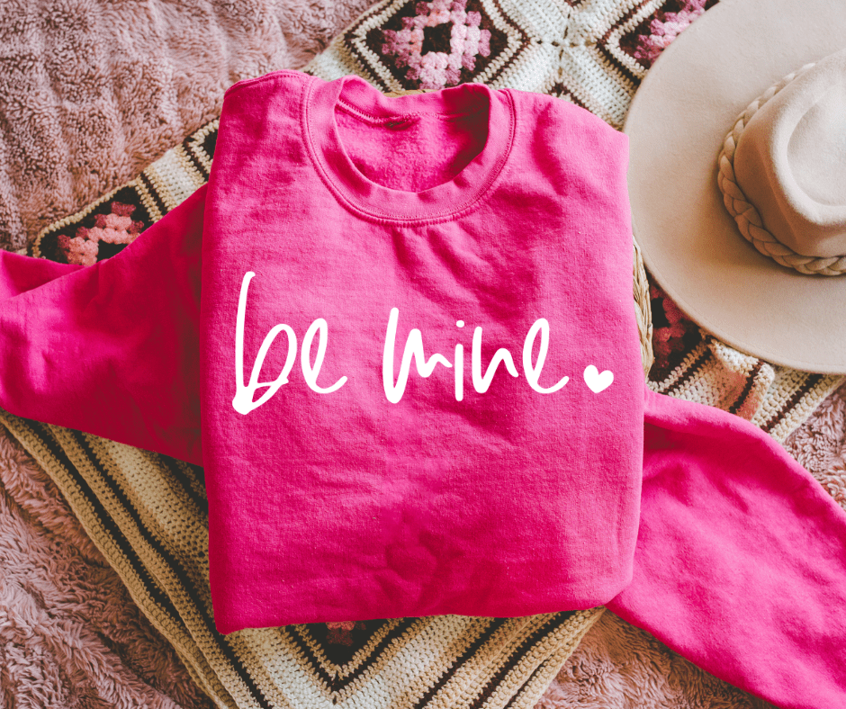 Be Mine Pink Sweatshirt - Tees & Sweatshirts - The Red Rival