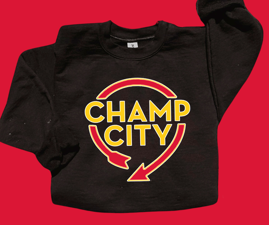 Champ City Black Sweatshirt or Tee - Tees - The Red Rival