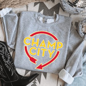 Champ City Grey Sweatshirt or Tee - Tees - The Red Rival