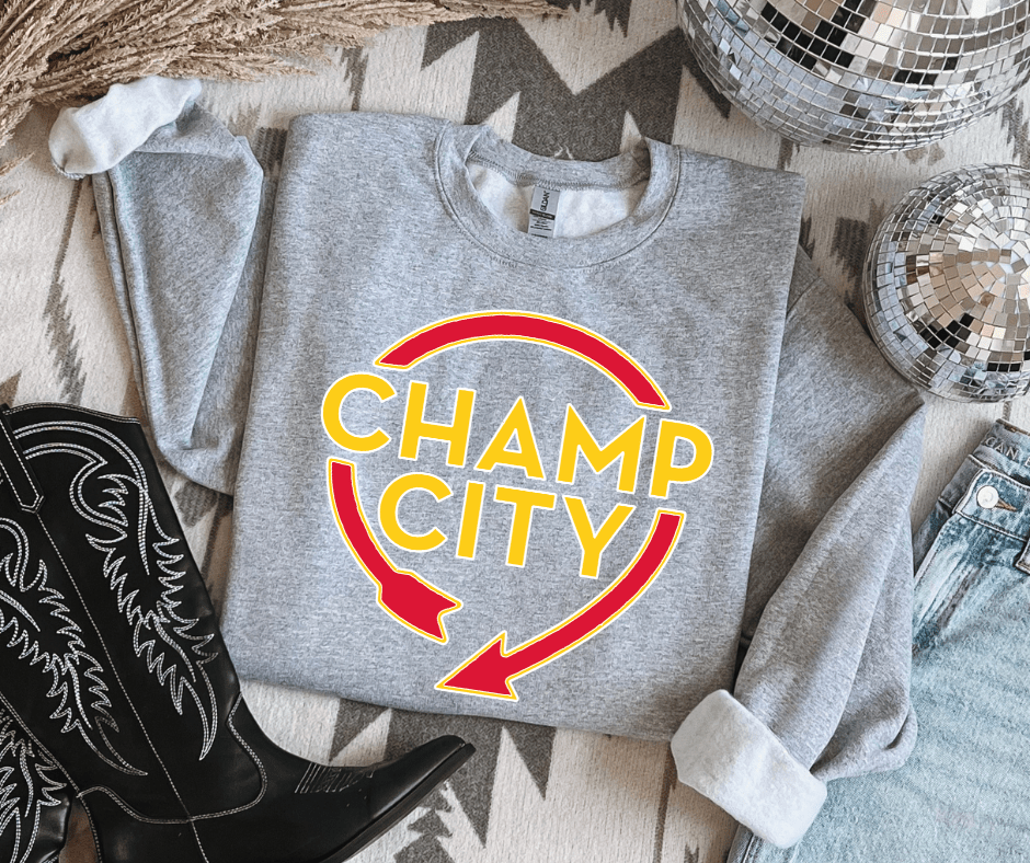 Champ City Grey Sweatshirt or Tee - Tees - The Red Rival