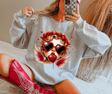 Cupid Sucker Ash Sweatshirt or Tee - Wholesale - The Red Rival