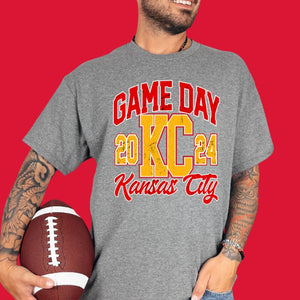 Game Day Kansas City 2024 Grey Tee - Tees - The Red Rival