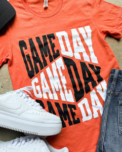 Game Day Repeat Orange Tee - Tees - The Red Rival