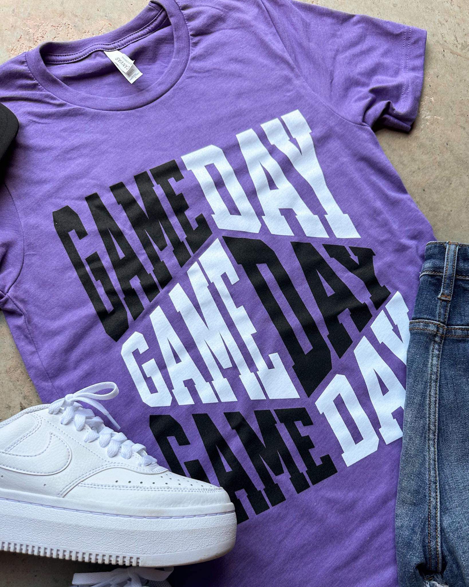 Game Day Repeat Purple Tee - Tees - The Red Rival