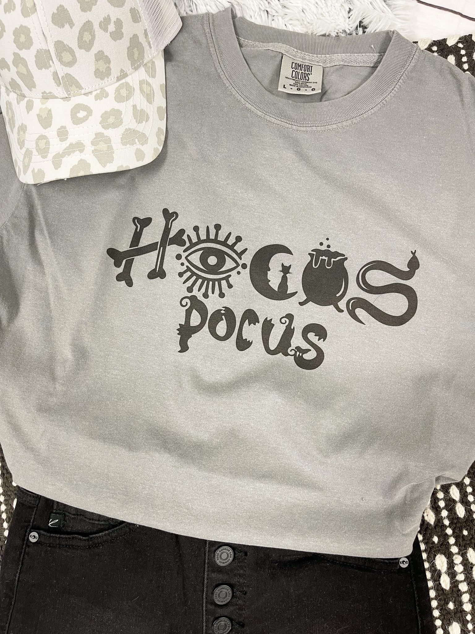 Hocus Pocus Grey Graphic Tee - Apparel & Accessories - The Red Rival