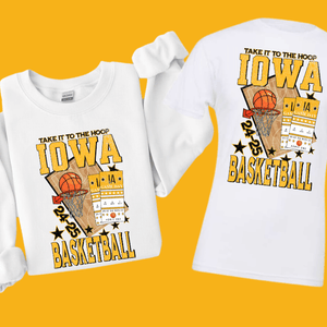 IOWA (BLACK & GOLD) Basketball Tickets WHITE Sweatshirt or Tee - Wholesale - The Red Rival