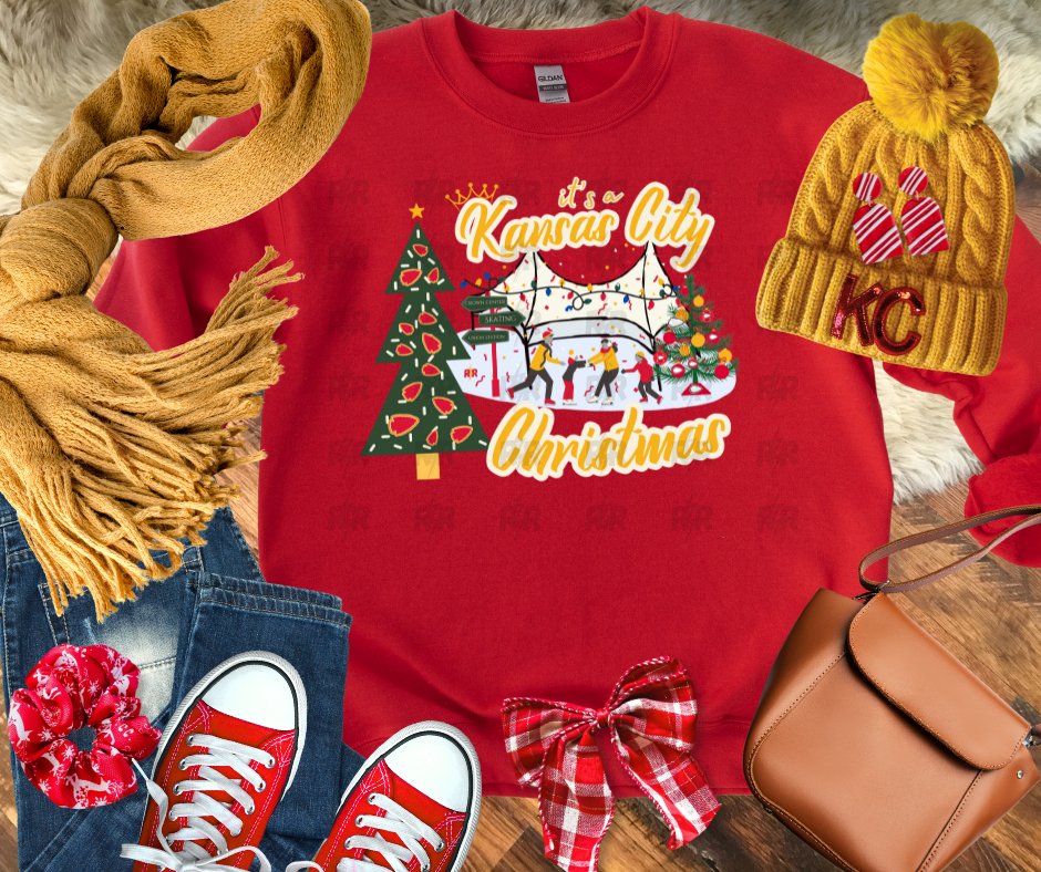 It's a Kansas City Christmas Crown Center Sweatshirt (Select Your Color) - Tees & Sweatshirts - The Red Rival