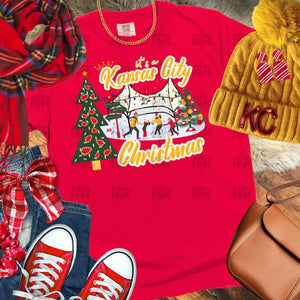 It's a Kansas City Christmas Crown Center Tee (Select Your Color) - Tees & Sweatshirts - The Red Rival