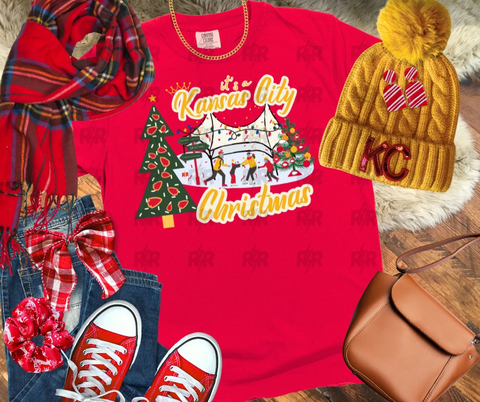 It's a Kansas City Christmas Crown Center Tee (Select Your Color) - Tees & Sweatshirts - The Red Rival