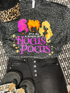 It's All A Bunch of Hocus Pocus Black Leopard Tee - Apparel & Accessories - The Red Rival
