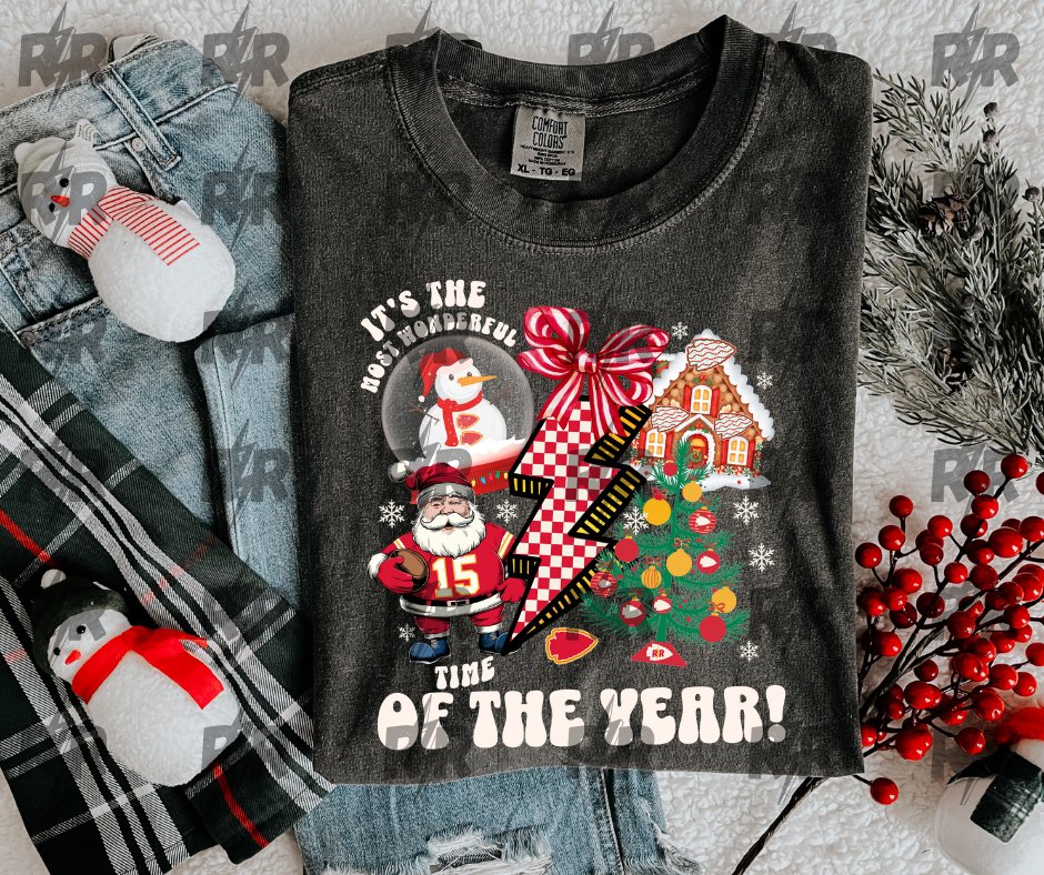 It's The Most Wonderful Time of The Year KC Collage Grey Tee - Graphic Tee - The Red Rival