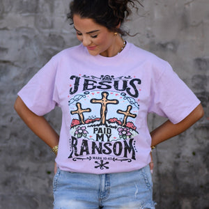 Jesus Paid My Ransom Graphic Tee - Graphic Tee - The Red Rival