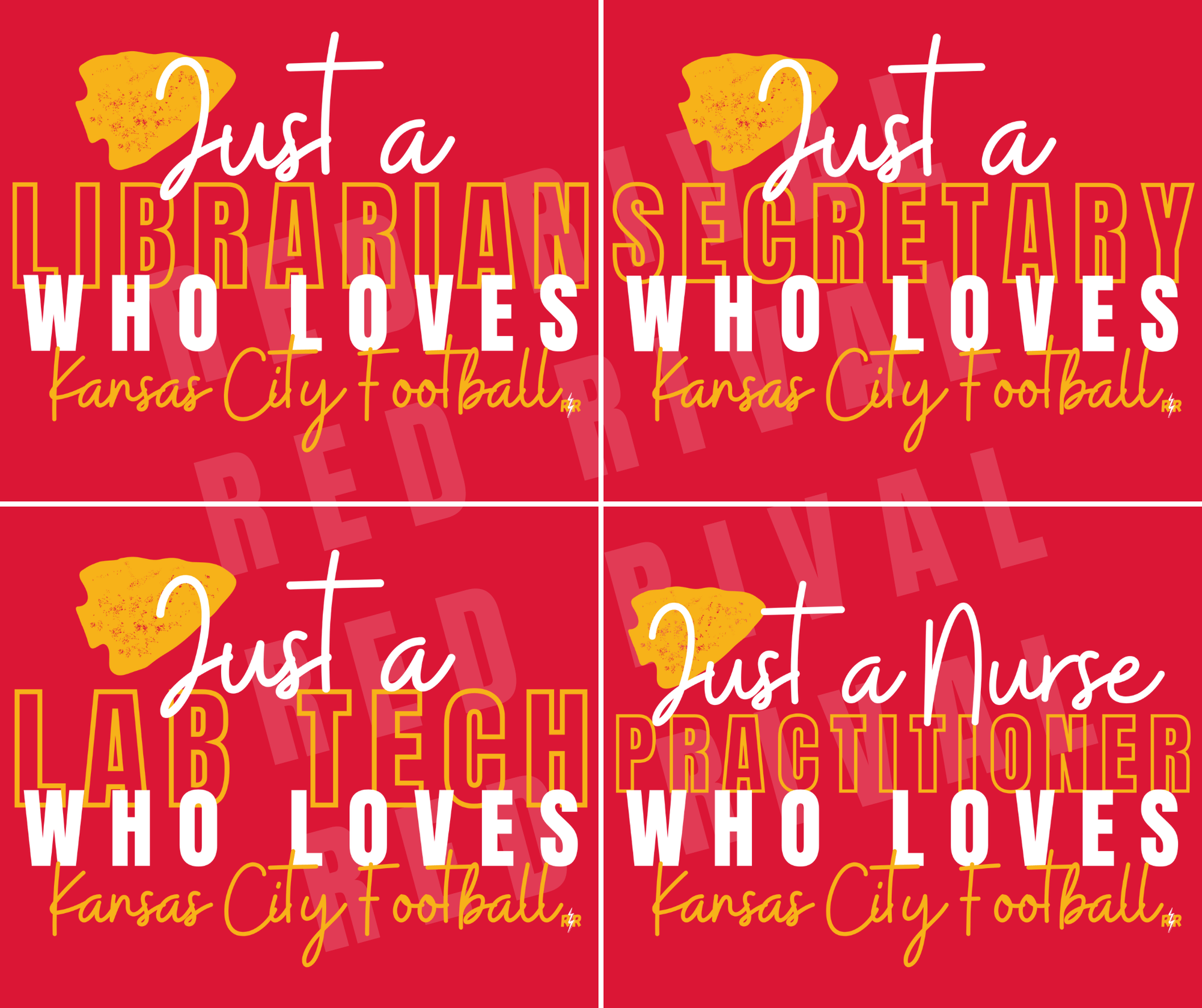 Just A CUSTOM OCCUPATION Who Loves Kansas City Football Red Sweatshirt - Tees - The Red Rival